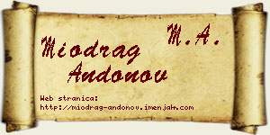 Miodrag Andonov vizit kartica